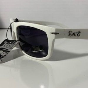 New Large OG Old School Locs Hip Hop Fashion White Frame Dark Lens Square Sungla